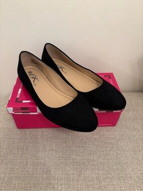 It’s OK Jourdan Faux Suede Ballet Flats Women’s Black 9M